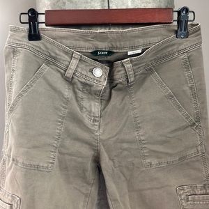 J crew city fit green skinny cargo pants. Size 2